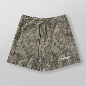 YoungLA Camouflage Pattern Athletic Shorts